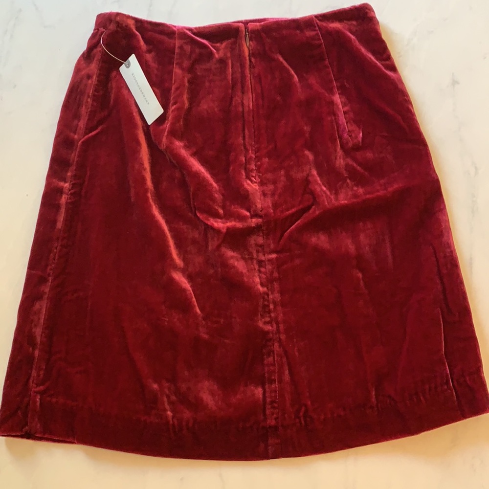 Anthropologie Monti Velvet Mini Skirt NWT Sz 8 - Picture 7 of 7